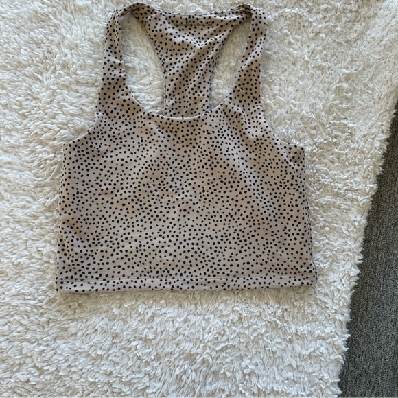 Animal Print Seamless Racerback Scoopneck Tank Crop and Leggings Set - Picture 3 of 4